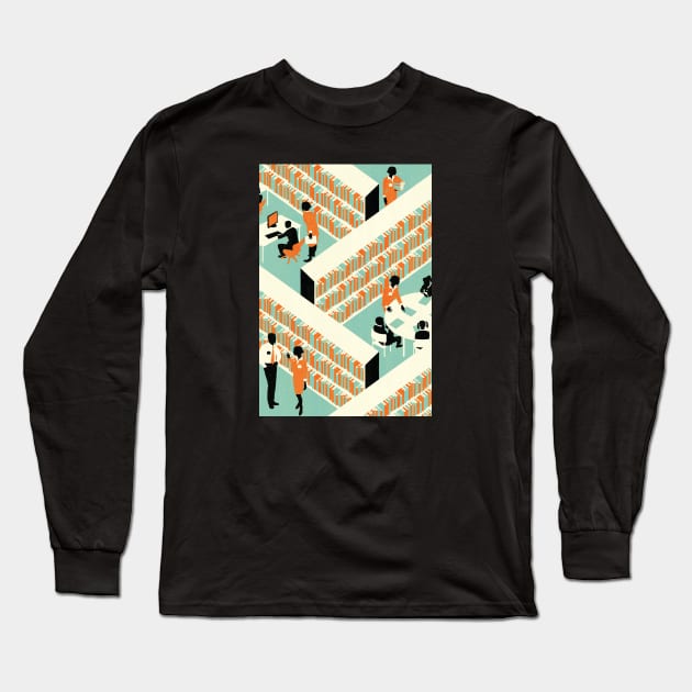 Haymarket_library teaching Long Sleeve T-Shirt by Neil Webb | Illustrator